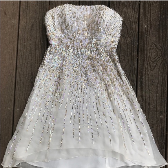 Sherri Hill Sequin Mini Dress Evening Prom Formal - Picture 2 of 8